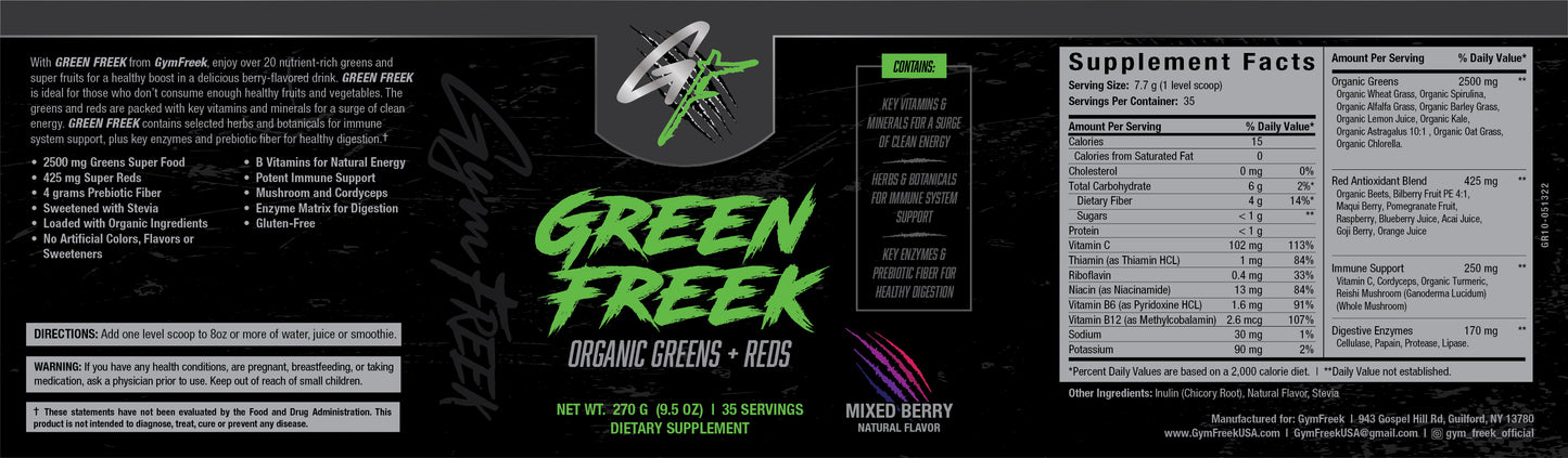 Green Freek Organic Greens+Reds